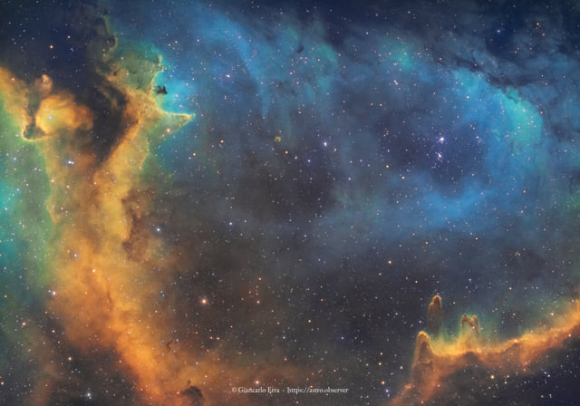 IC1848 – Soul Nebula Core – Hubble Palette Narrowband