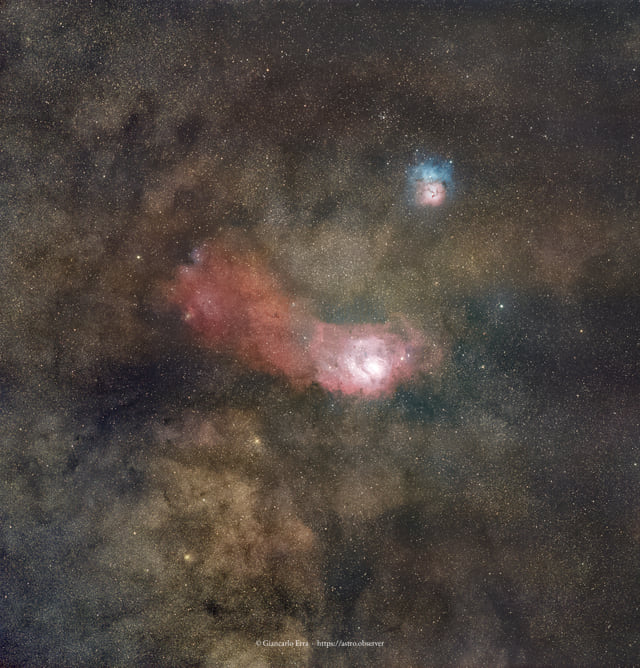 M8 Lagoon Nebula + M20 Trifid Nebula