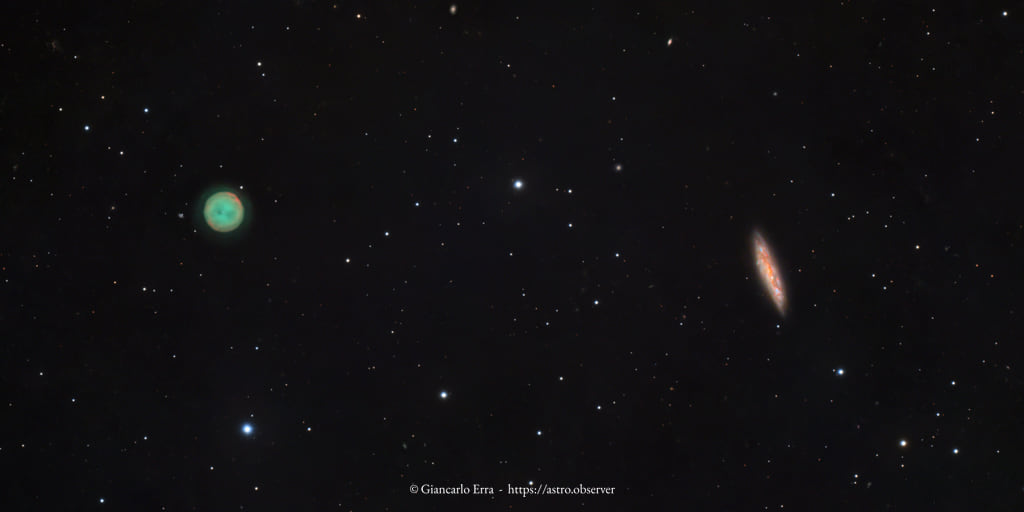 Owl Nebula (M97) & Surfboard Galaxy (M108)