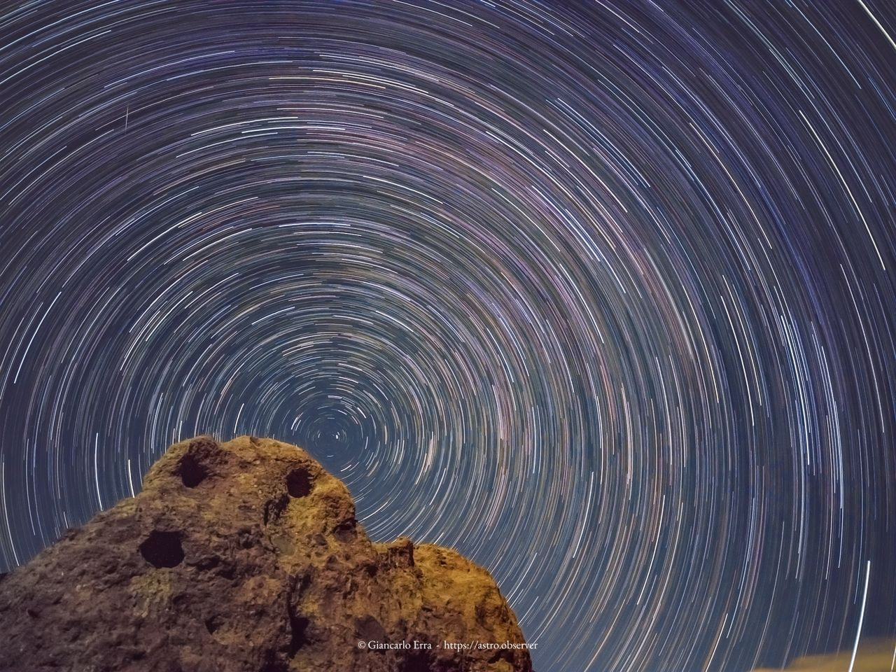 Polaris Star Trails, Mount Teide, Tenerife