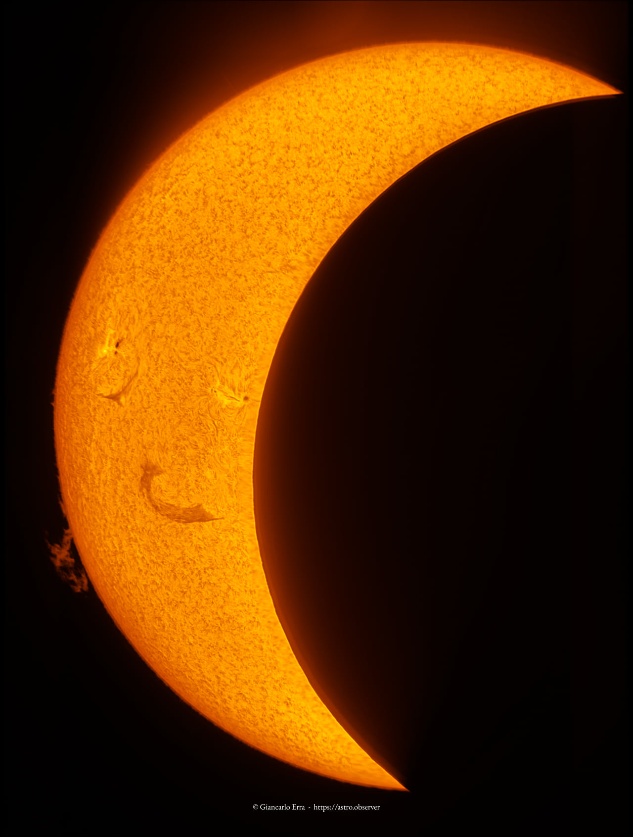 Solar Eclipse in Hydrogen Alpha - 12th August 2026, UK